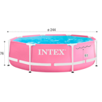    INTEX Metal Frame Pink 28290, 24476   ()