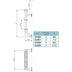      Split ladder Luxe AISI-316 2 