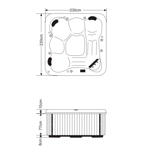    Kingston JCS - 85 230x230x93   6459 White,  P - 01 Coffe